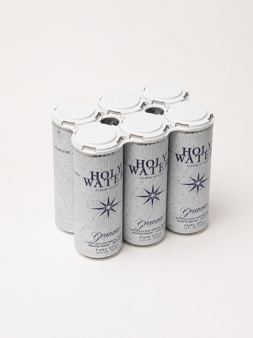 Crystalline Spring Water (Pure Still) — 6-pack of 12oz skinny cans