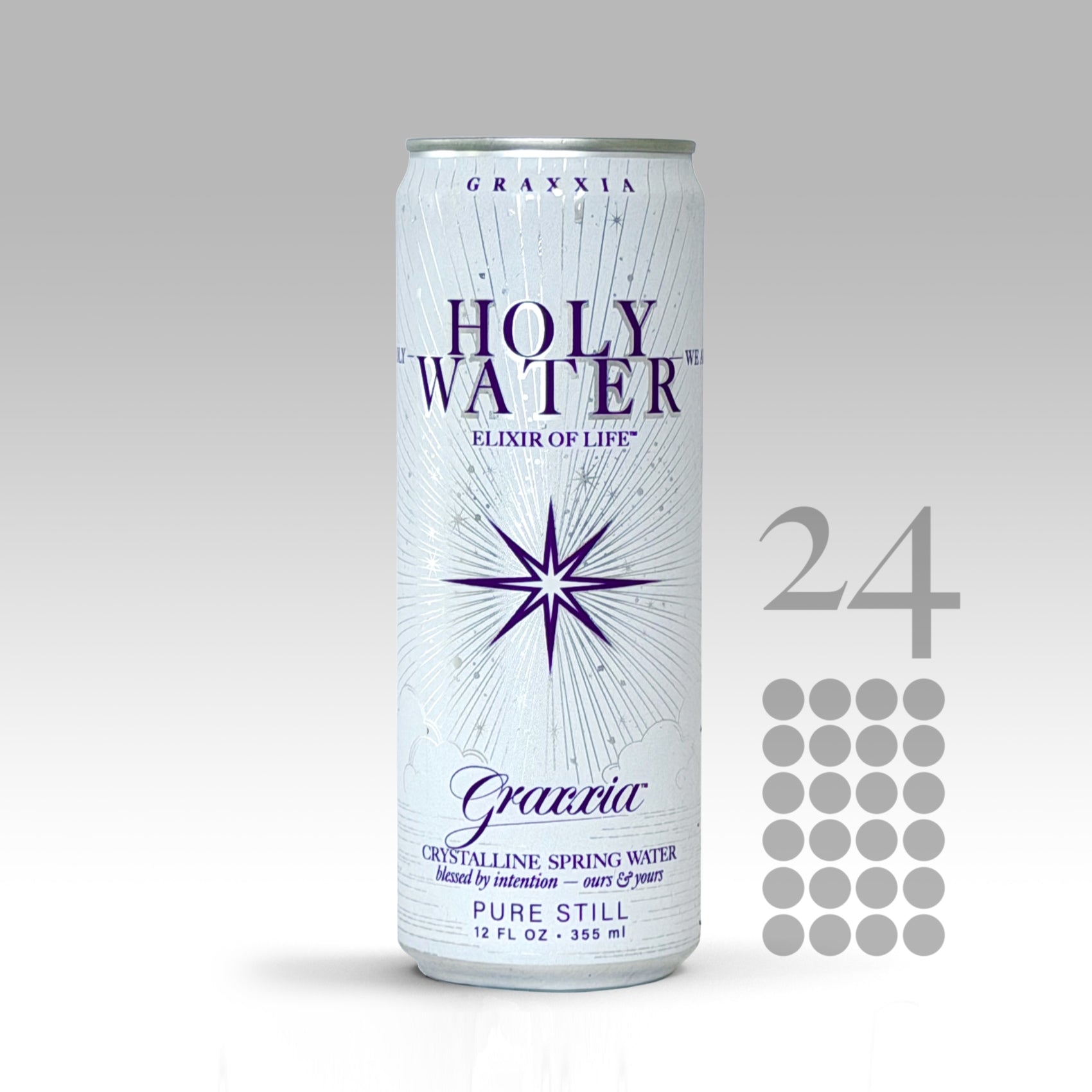 Crystalline Spring Water (Pure Still)  — 24-pack of 12oz skinny cans